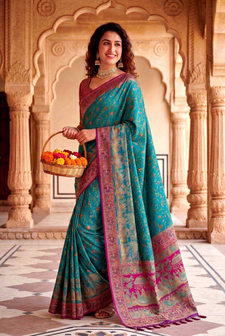Gajji Silk Printed Saree
