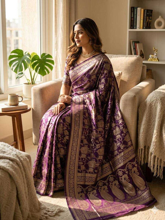 Lichi Silk Banarasi Saree