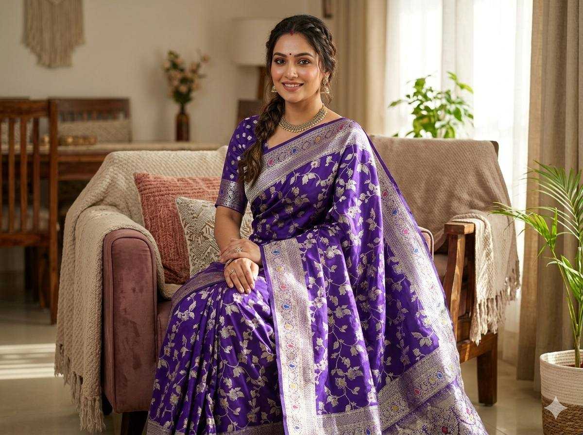 Banarasi Soft Silk Zari Border Saree