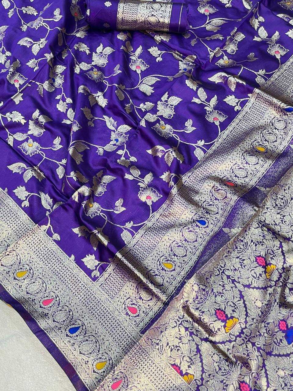 Banarasi Soft Silk Zari Border Saree