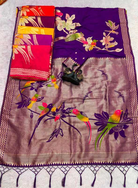 Crepe Silk Designer Saree in Yellow