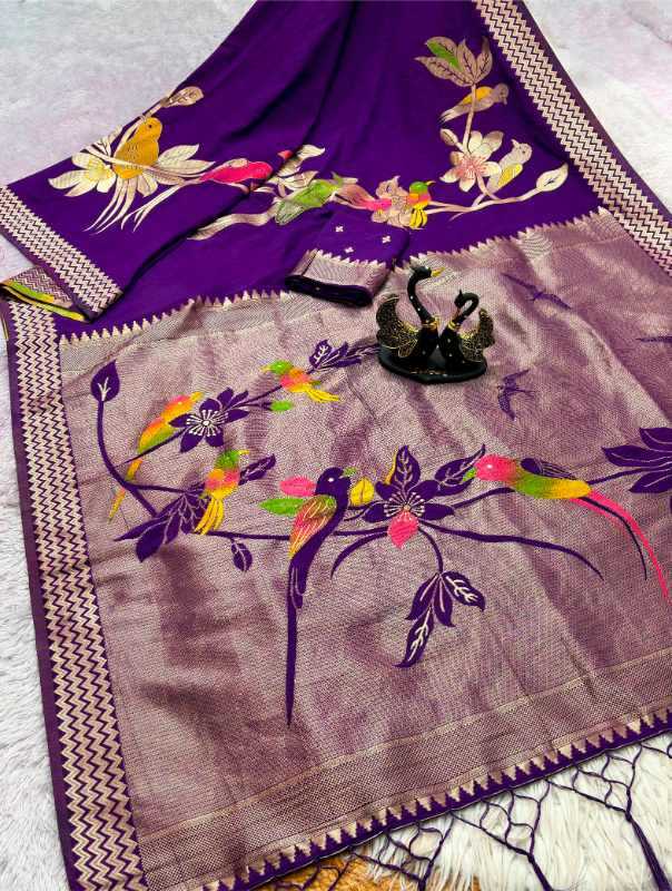 Crepe Silk Designer Saree in Yellow