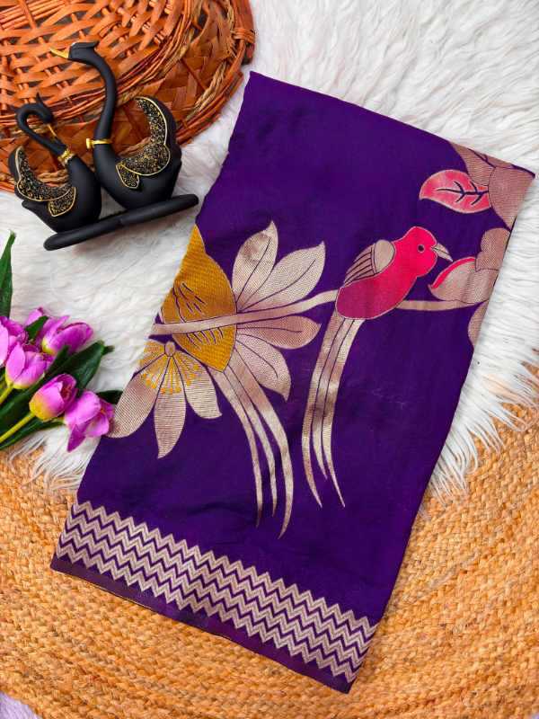 Crepe Silk Designer Saree in Yellow
