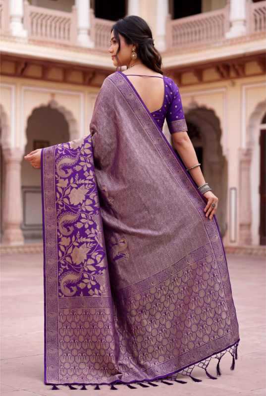 Georgette Saree in Purple