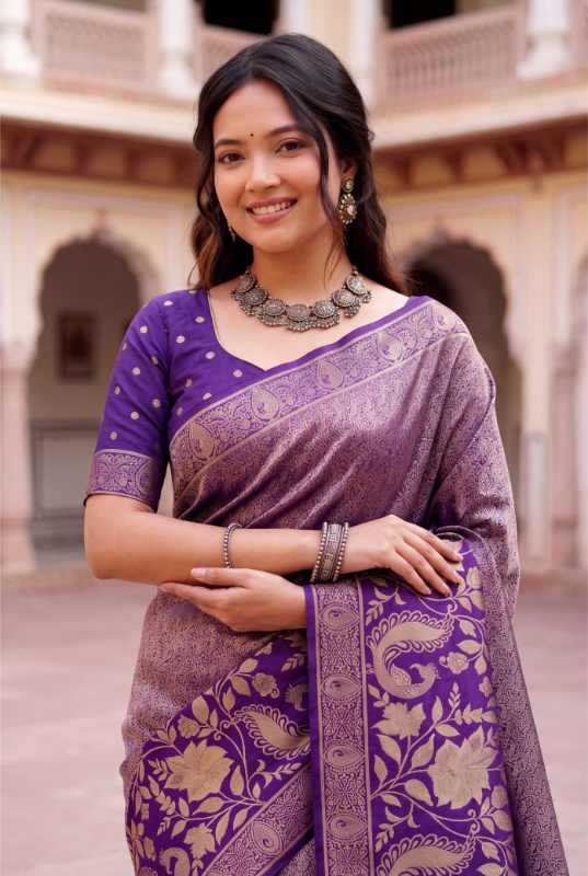 Georgette Saree in Purple