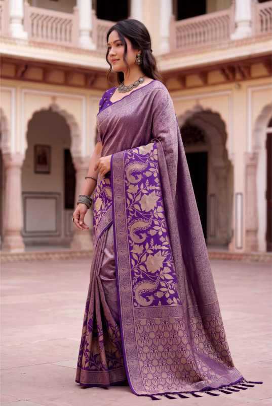 Georgette Saree in Purple