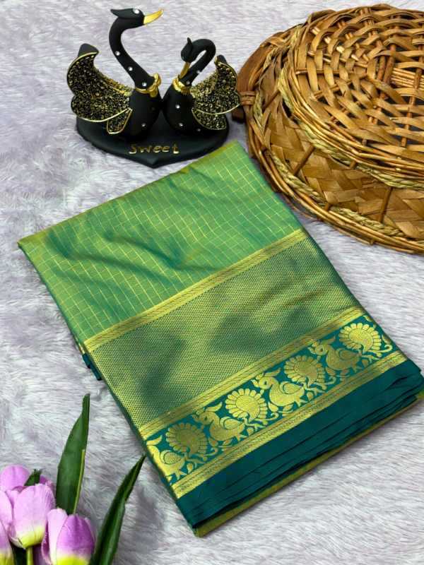 Tissue Silk Designer Saree in Gray