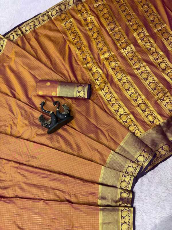 Tissue Silk Designer Saree in Gray