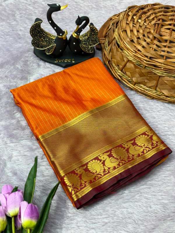 Tissue Silk Designer Saree in Gray
