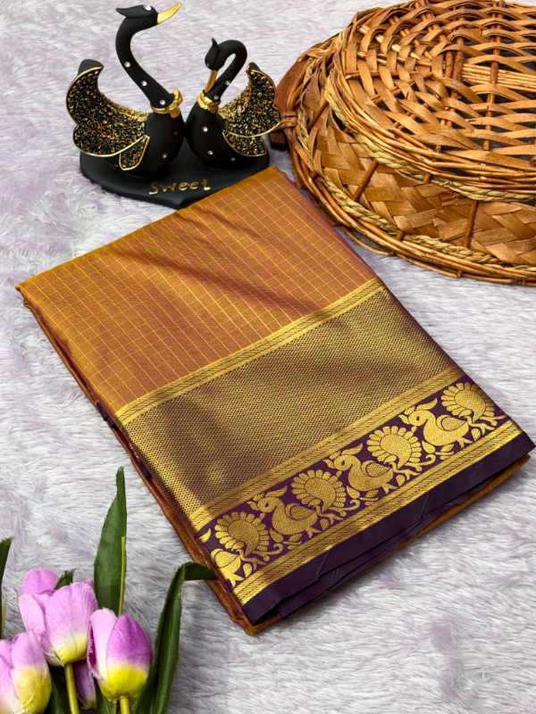 Tissue Silk Designer Saree in Gray