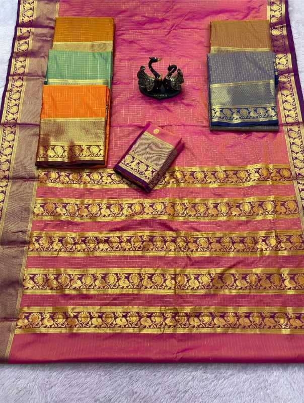 Tissue Silk Designer Saree in Gray
