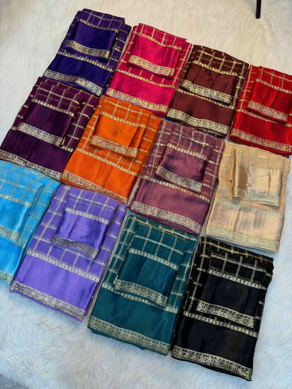 Georgette Saree in Rani