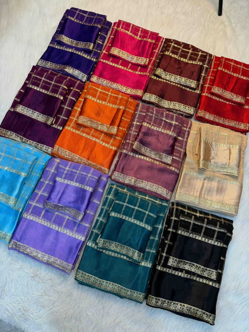 Georgette Saree in Rani