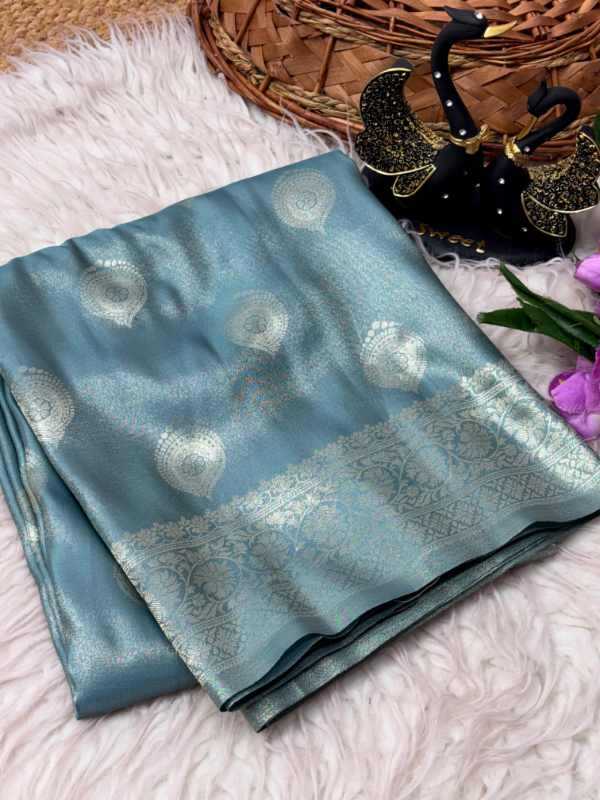 Tissue Silk Designer Saree in Beige