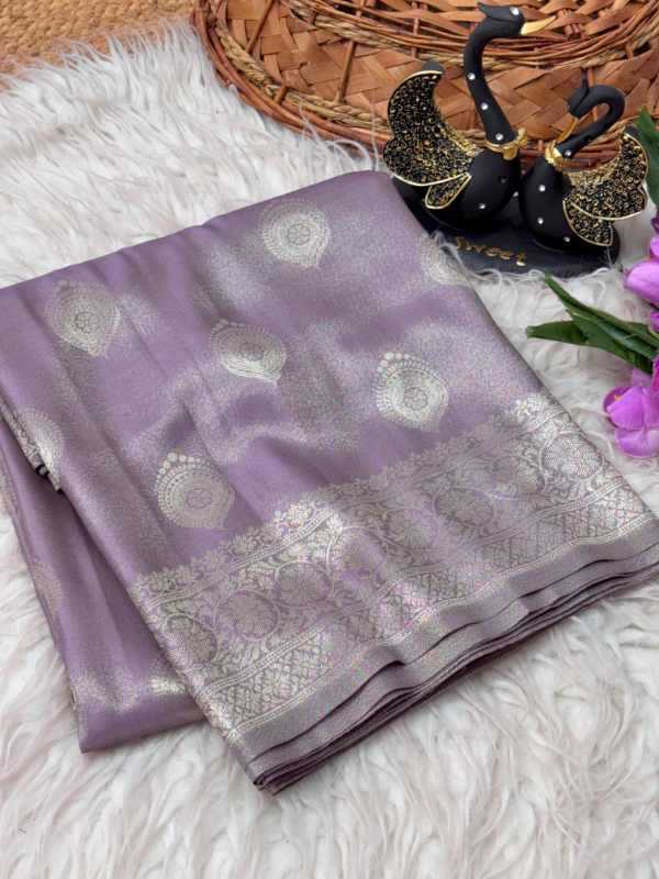 Tissue Silk Designer Saree in Beige