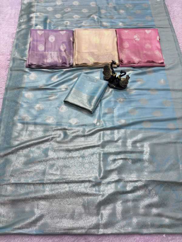Tissue Silk Designer Saree in Beige