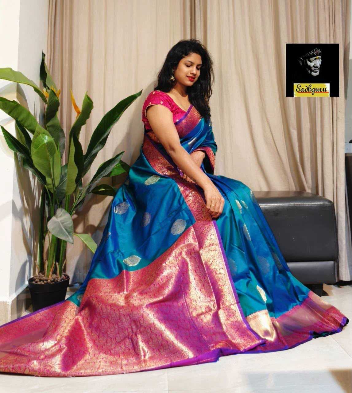 Soft Silk Designer Saree in Black