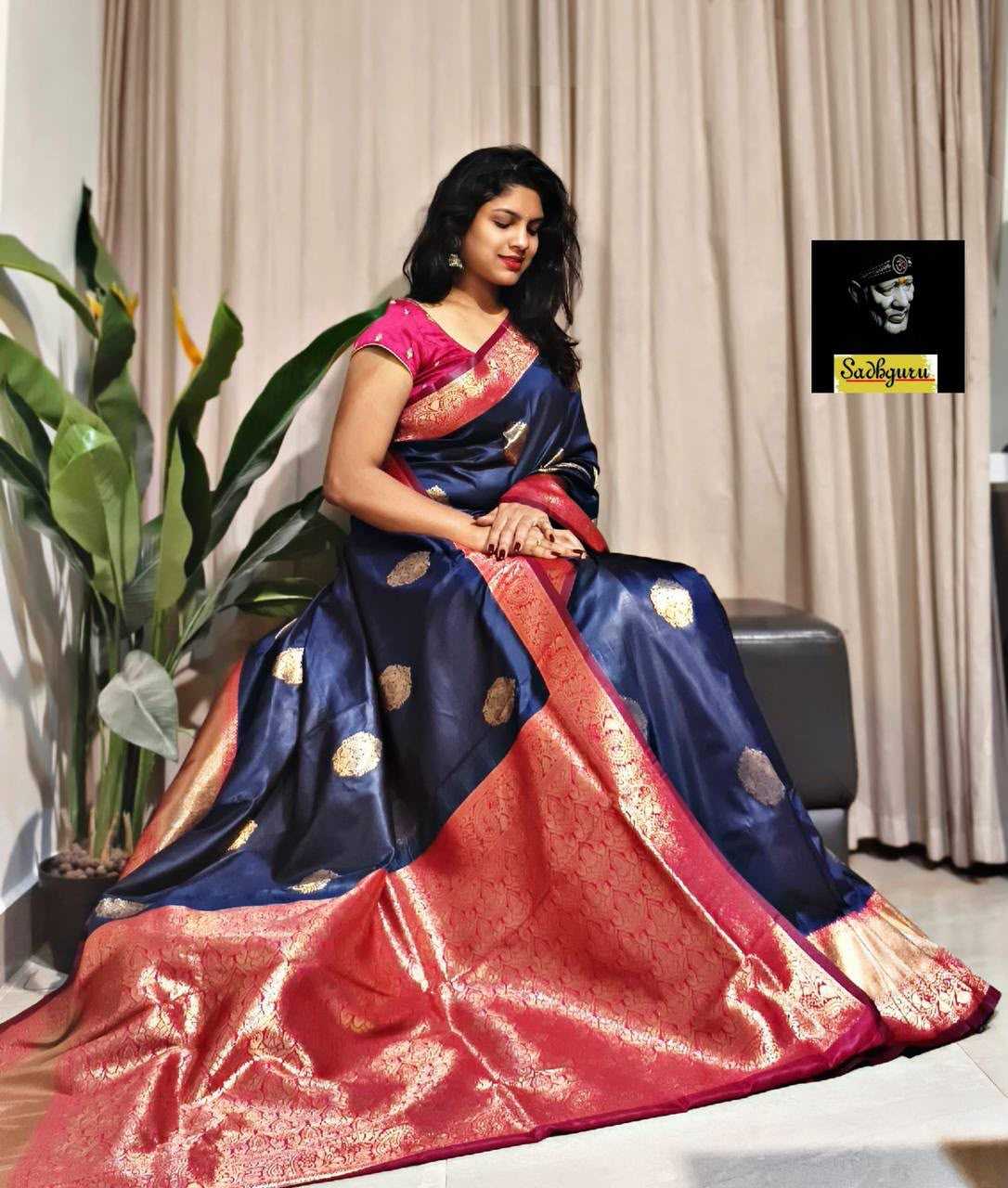 Soft Silk Designer Saree in Black