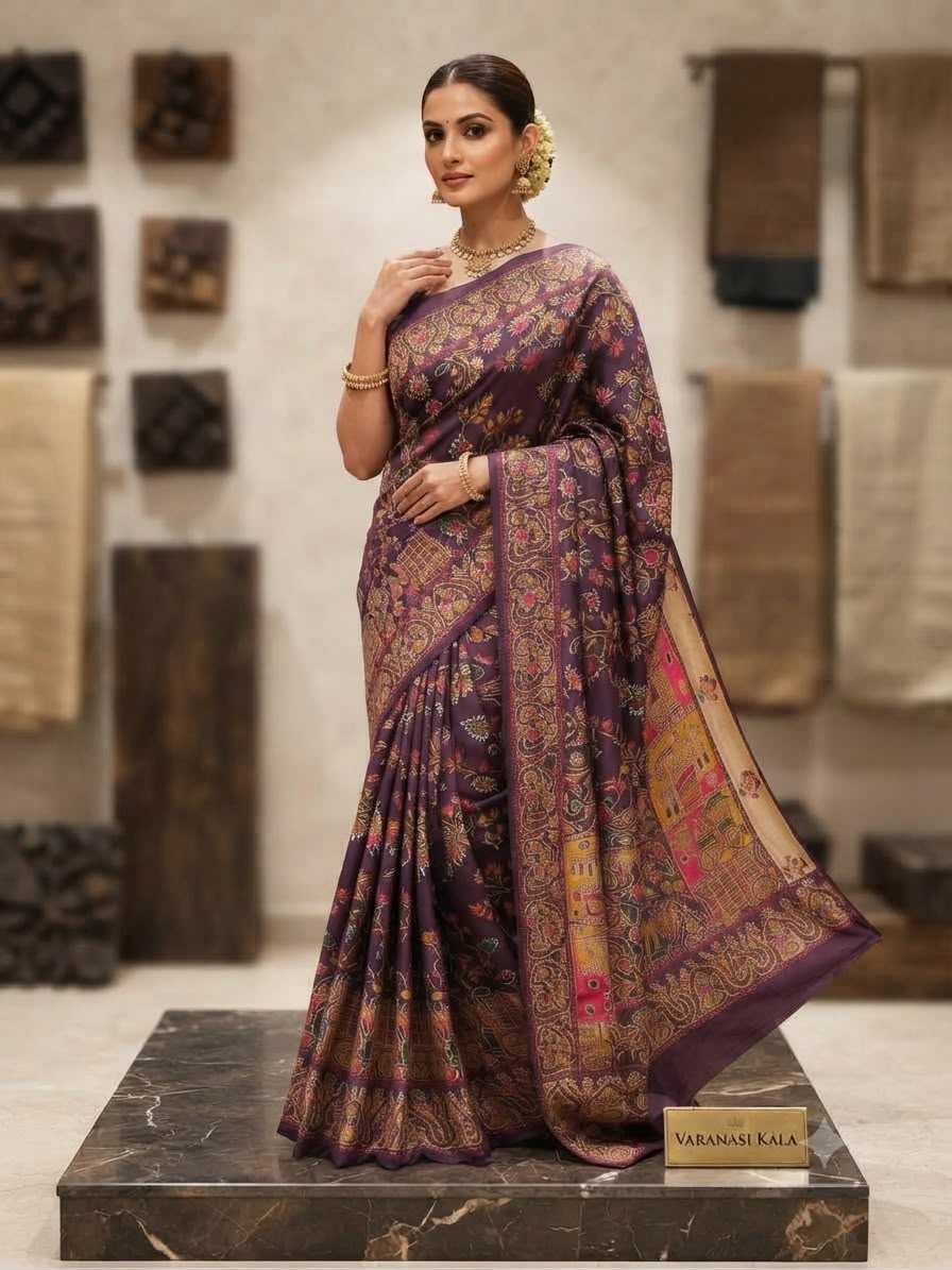 Pashmina Designer Saree in Blue