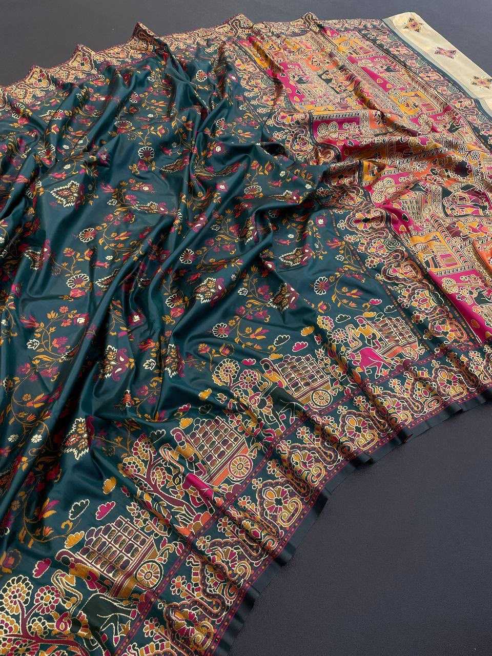 Pashmina Designer Saree in Blue