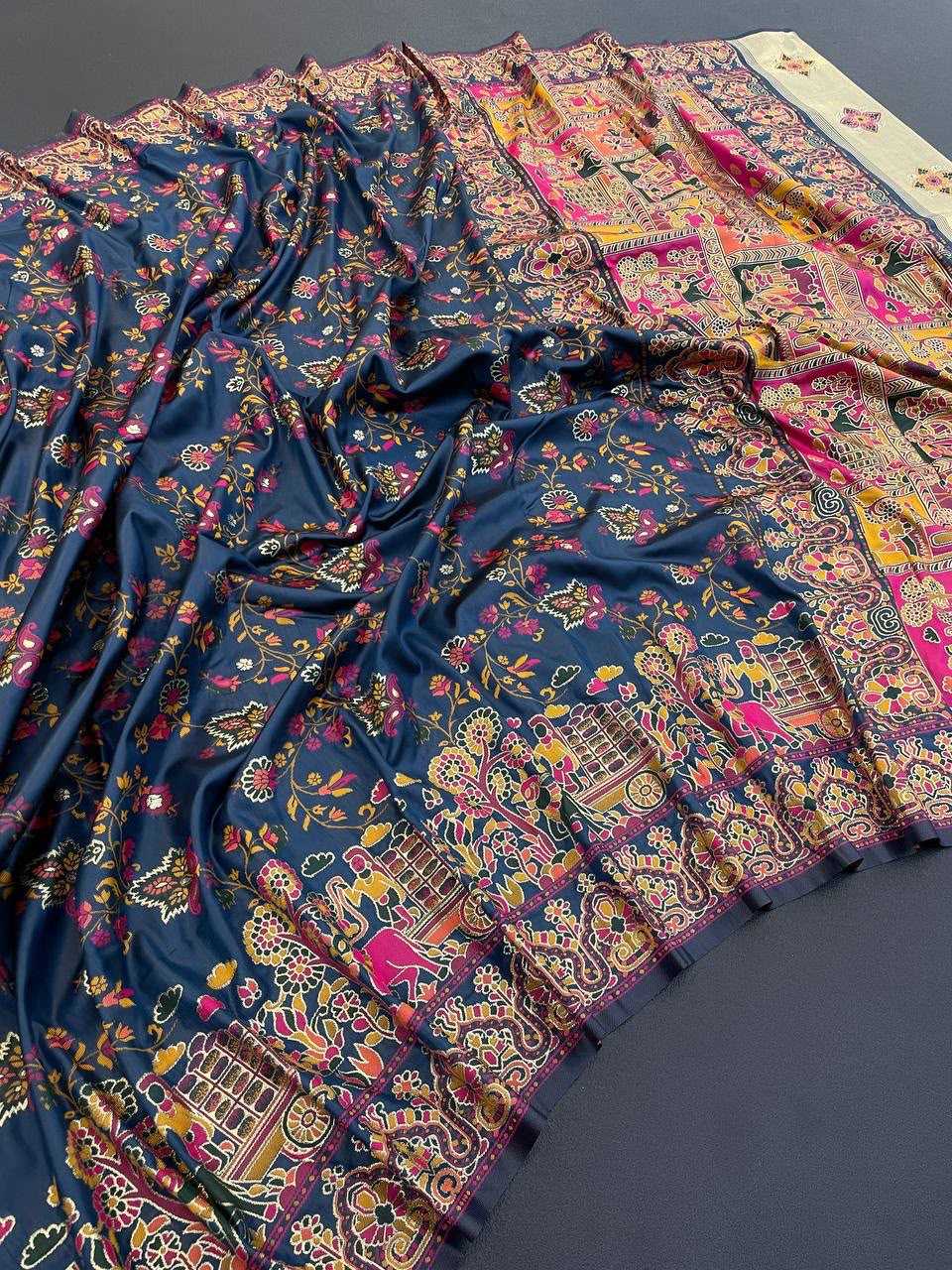 Pashmina Designer Saree in Blue