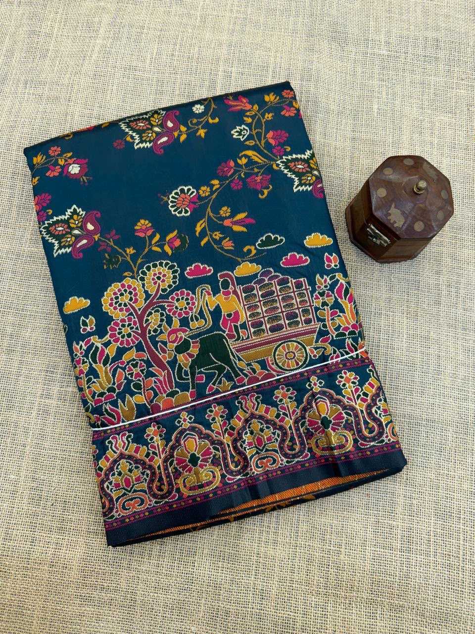 Pashmina Designer Saree in Blue