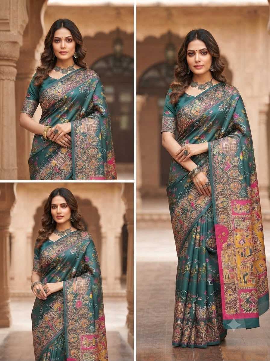 Pashmina Designer Saree in Blue