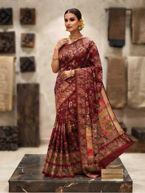 Pashmina Designer Saree in Blue
