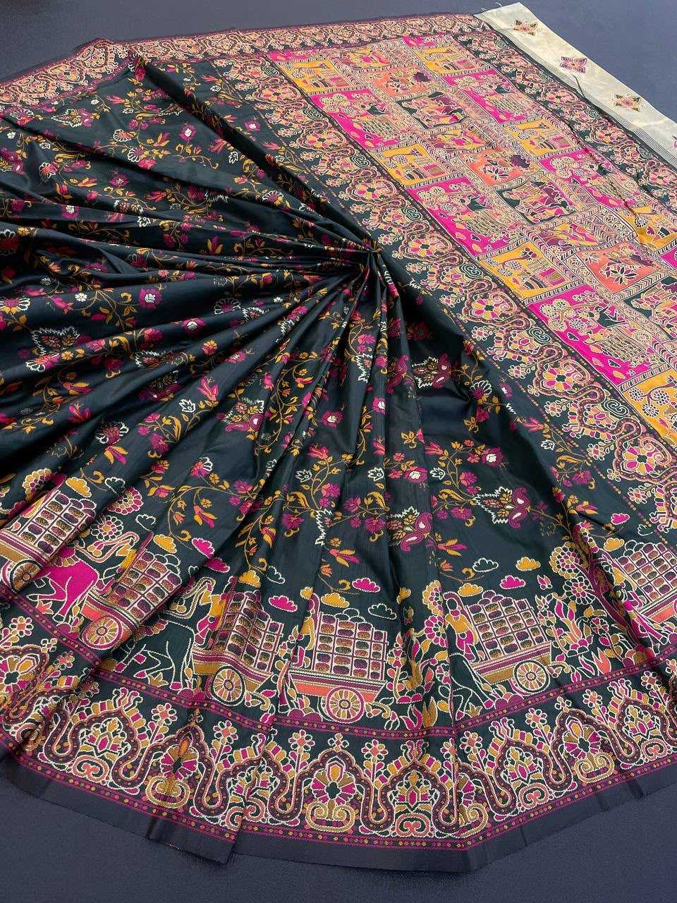 Pashmina Designer Saree in Blue