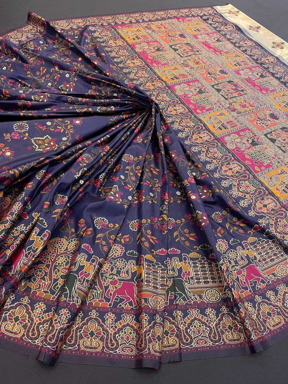 Pashmina Designer Saree in Blue