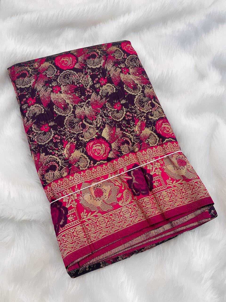 Soft Silk Saree in Wine