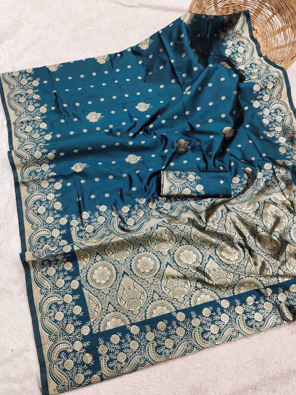 Lichi Silk Banarasi Saree in Dark Wine