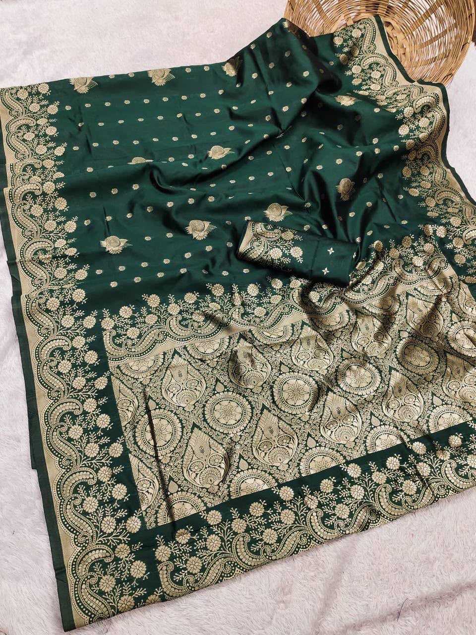Lichi Silk Banarasi Saree in Dark Wine