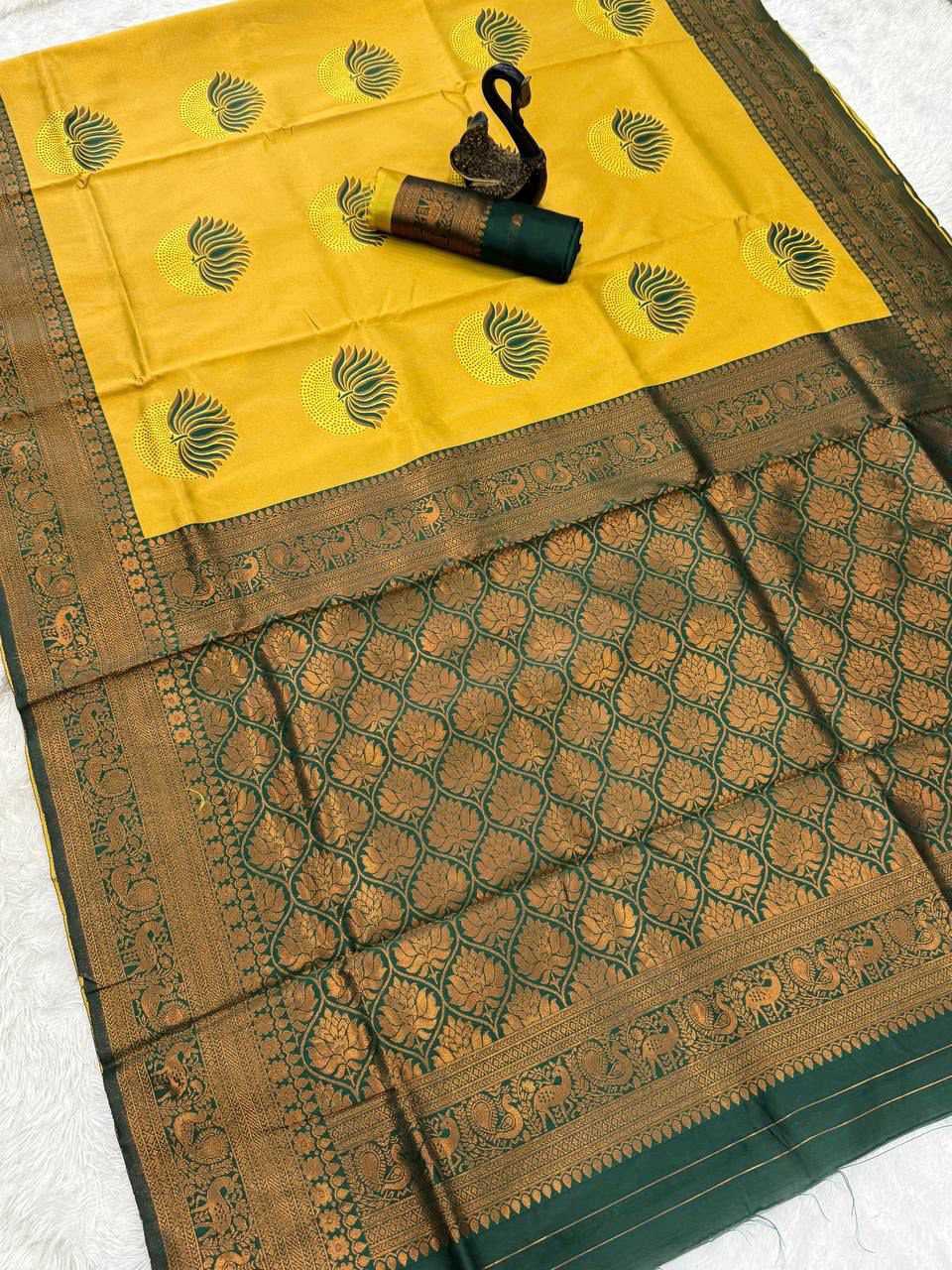 Banarasi Soft Silk Saree in Beige