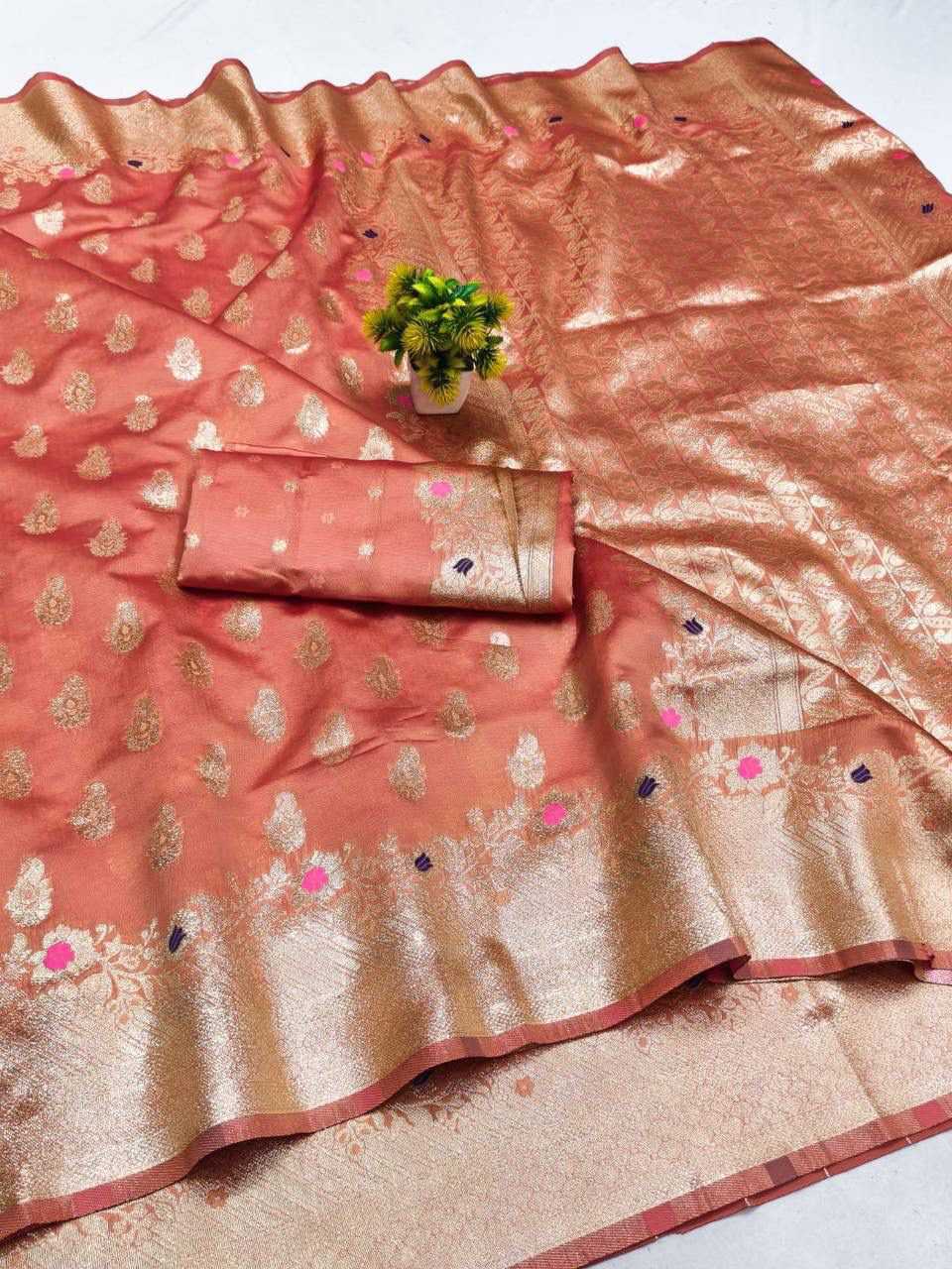 Banarasi Soft Silk Saree in Wine