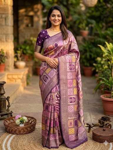 Banarasi Soft Silk Designer Saree in Bottle Green