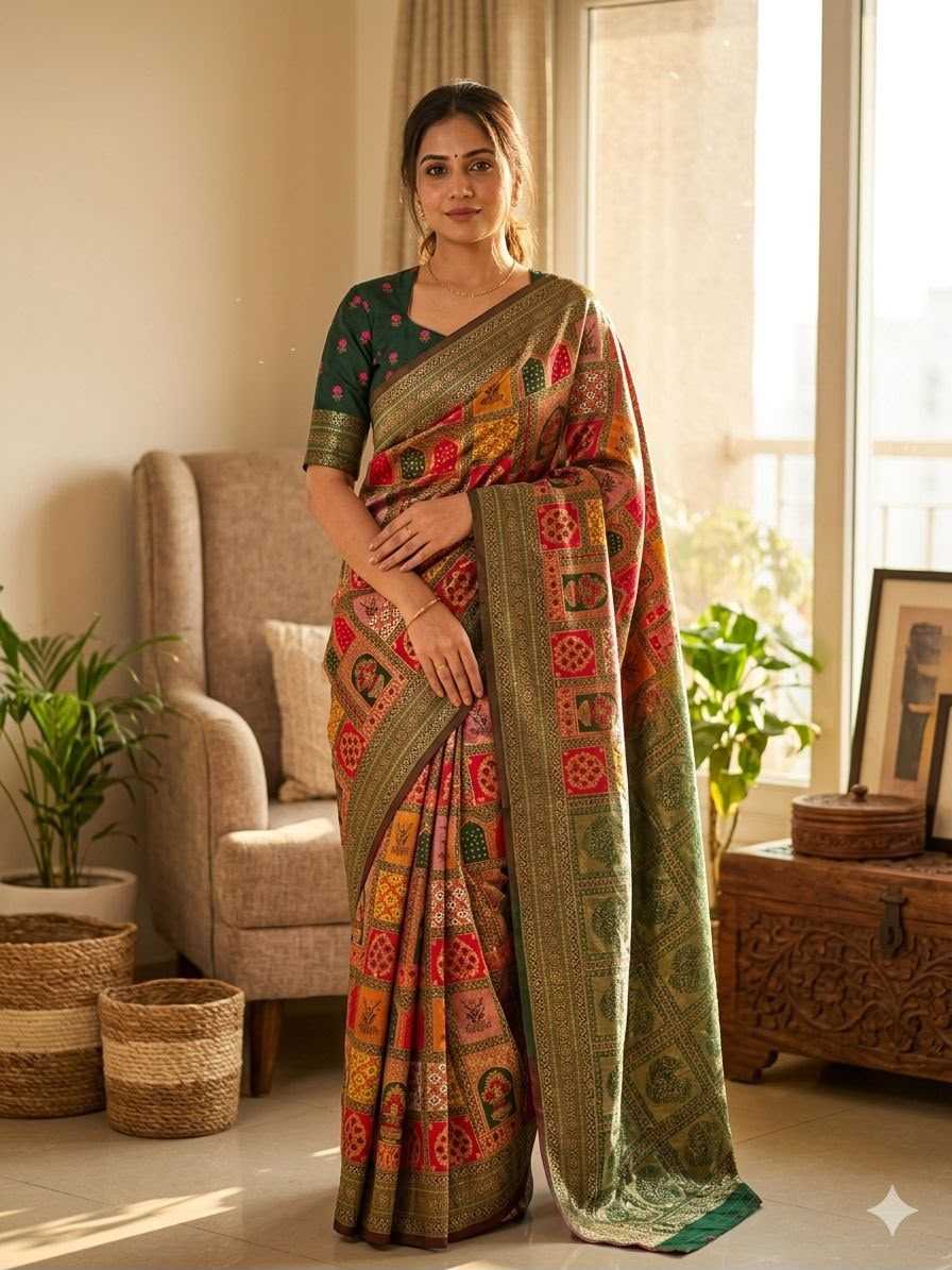 Lichi Silk Banarasi Saree