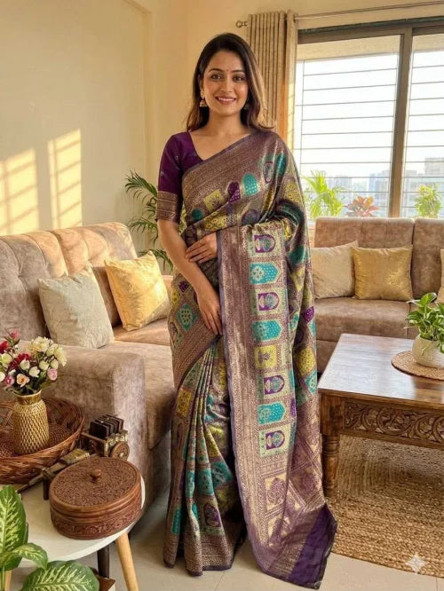 Lichi Silk Banarasi Saree