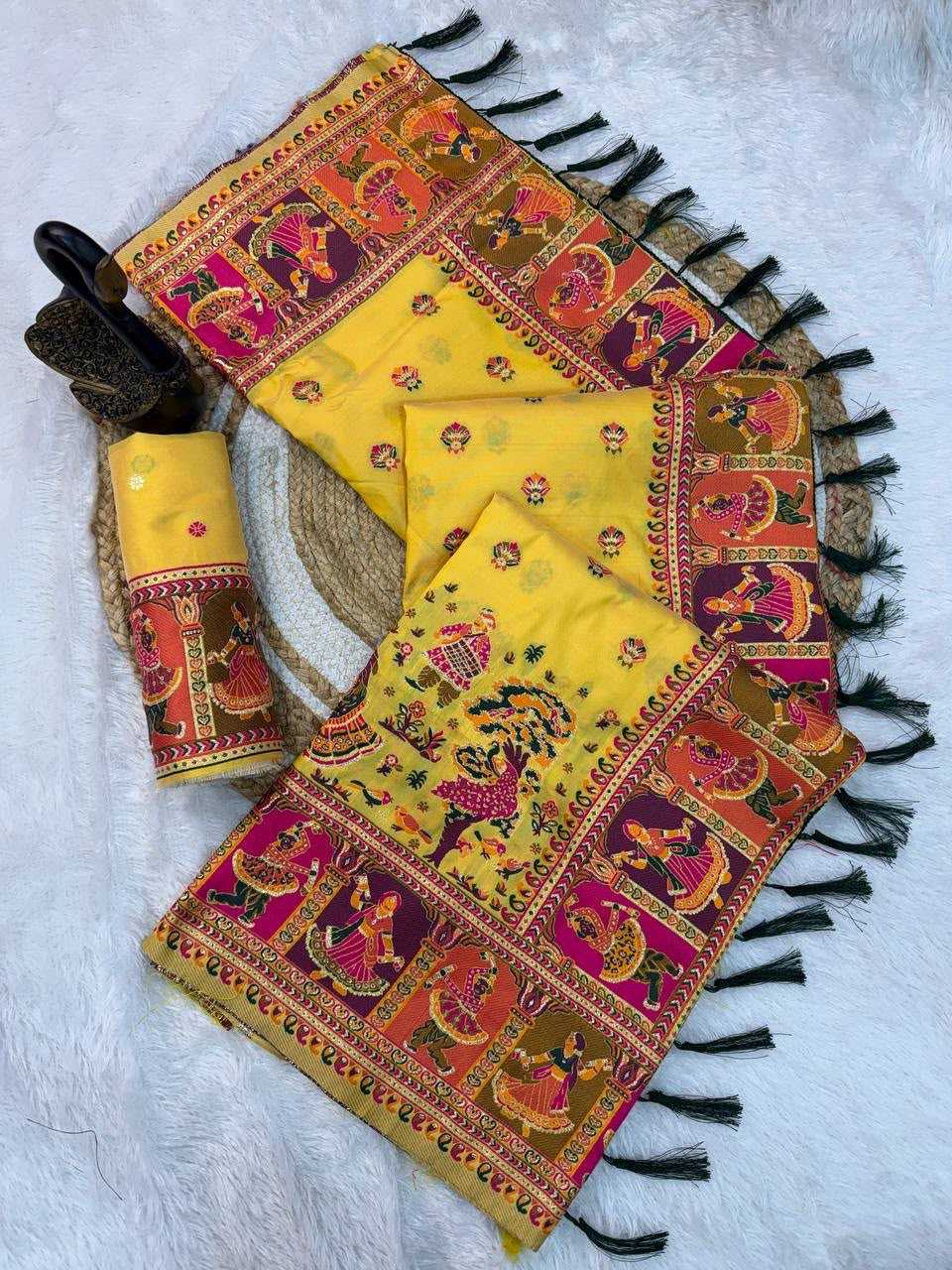Pashmina Designer Saree in Pink