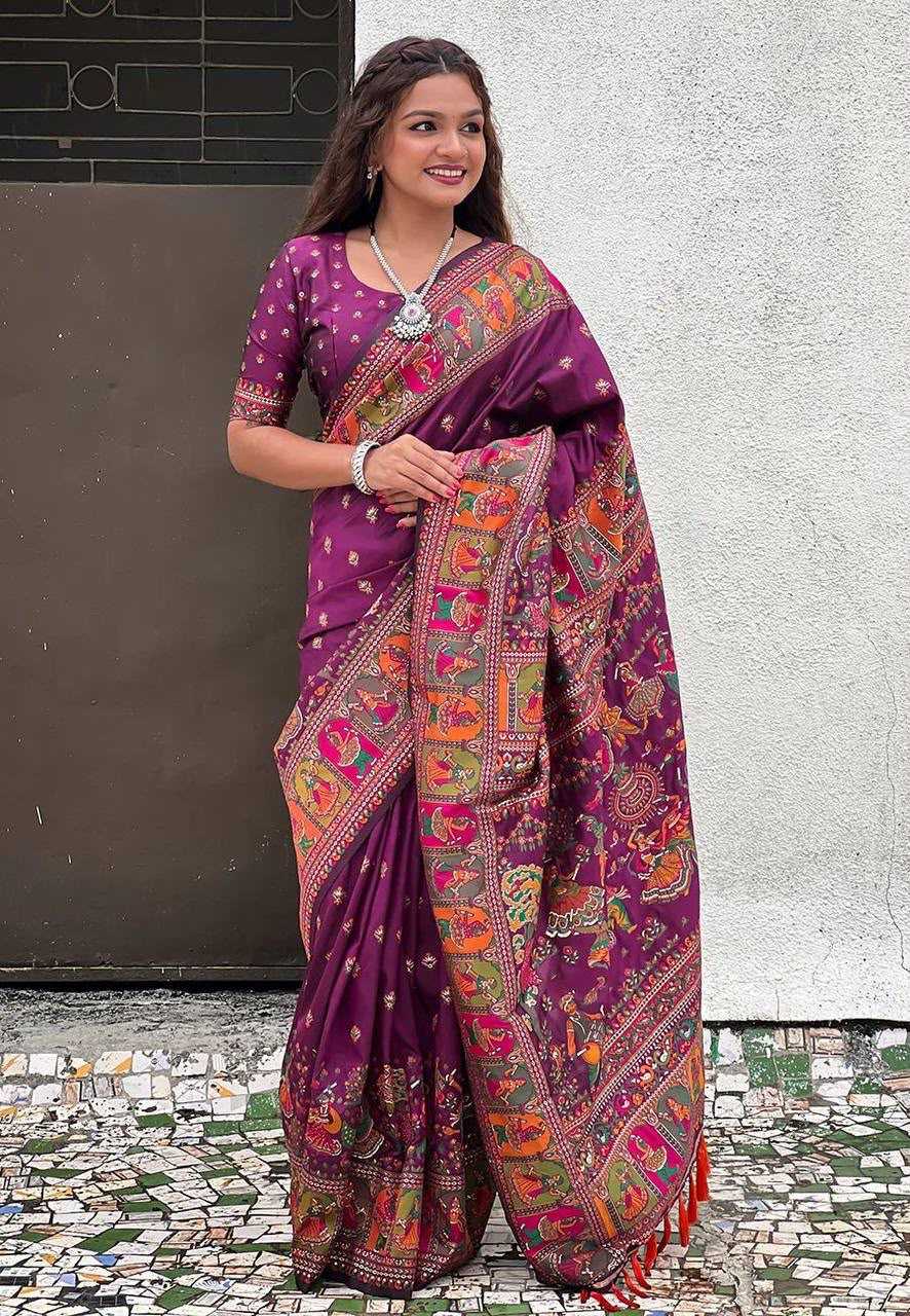 Pashmina Designer Saree in Pink