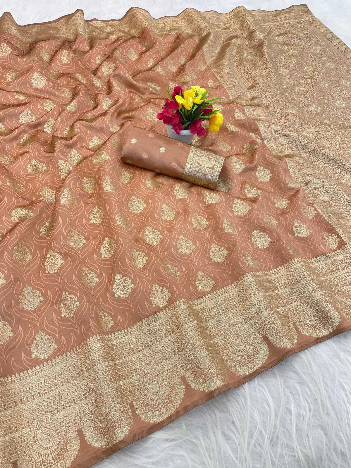 Banarasi Soft Silk Saree in Pink
