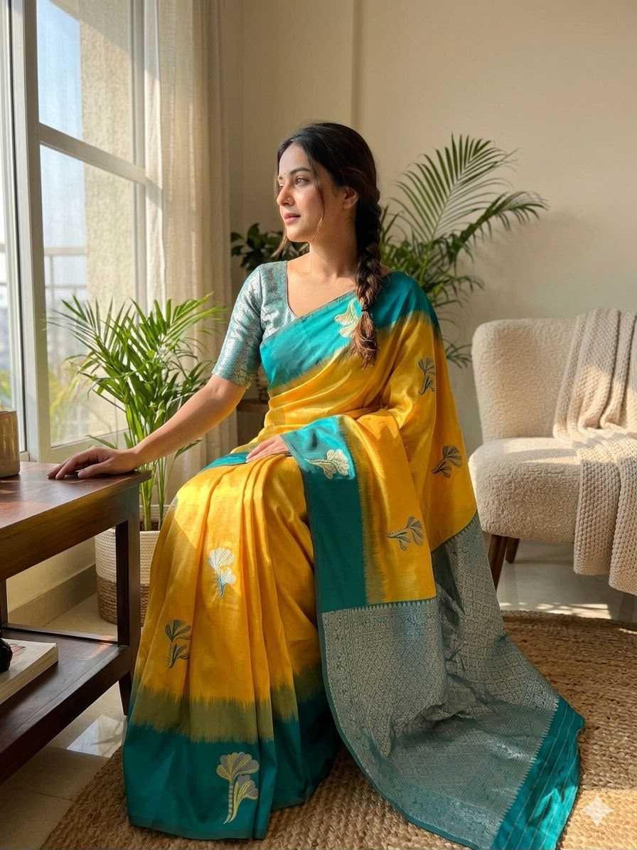 Banarasi Soft Silk Saree in Light Green
