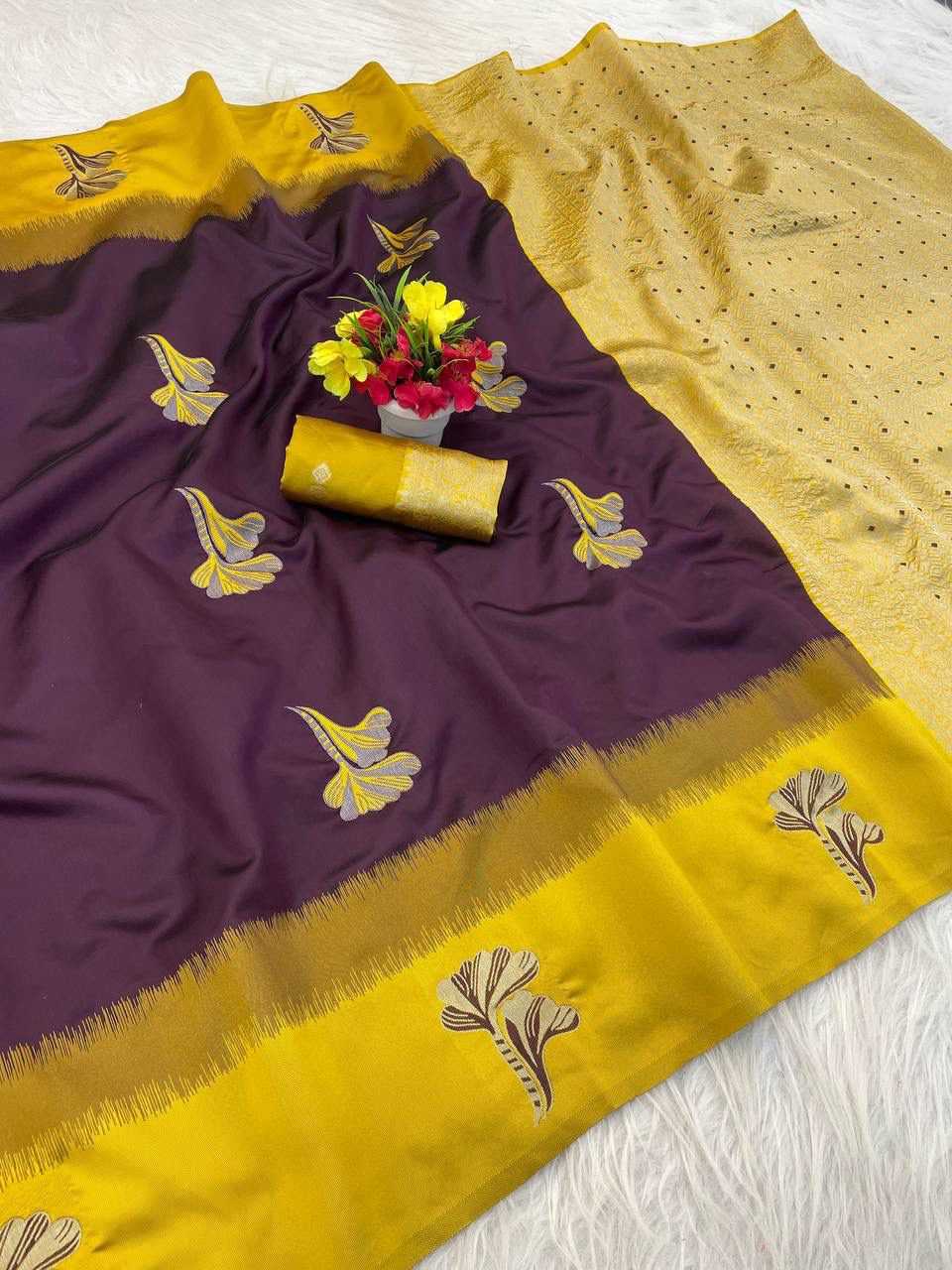 Banarasi Soft Silk Saree in Light Green