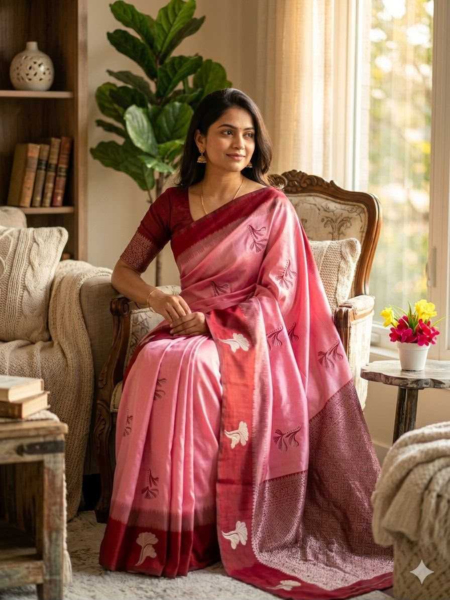 Banarasi Soft Silk Saree in Light Green