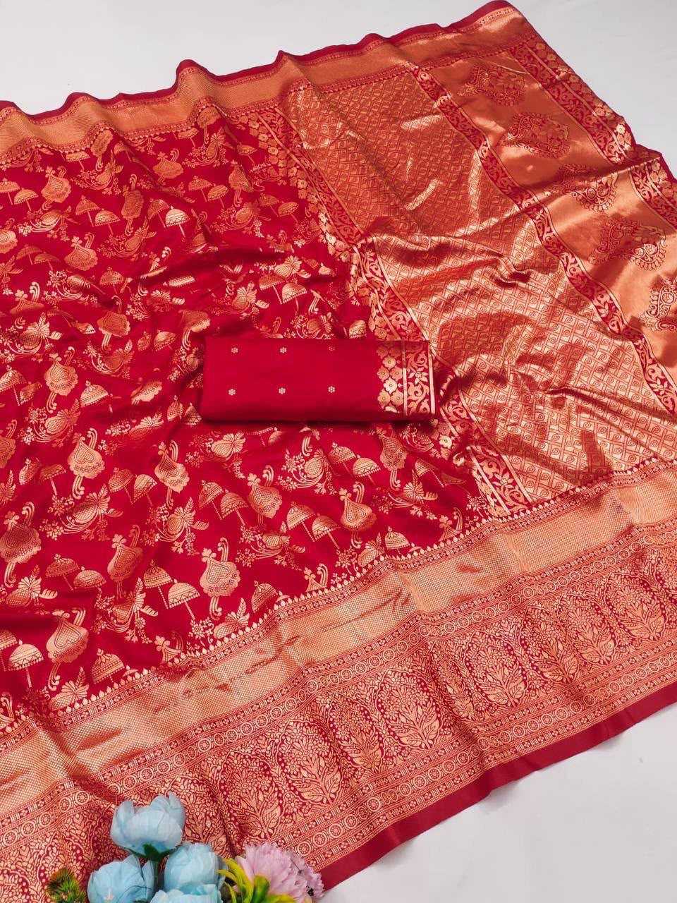 Lichi Silk Banarasi Saree in Violent Violet