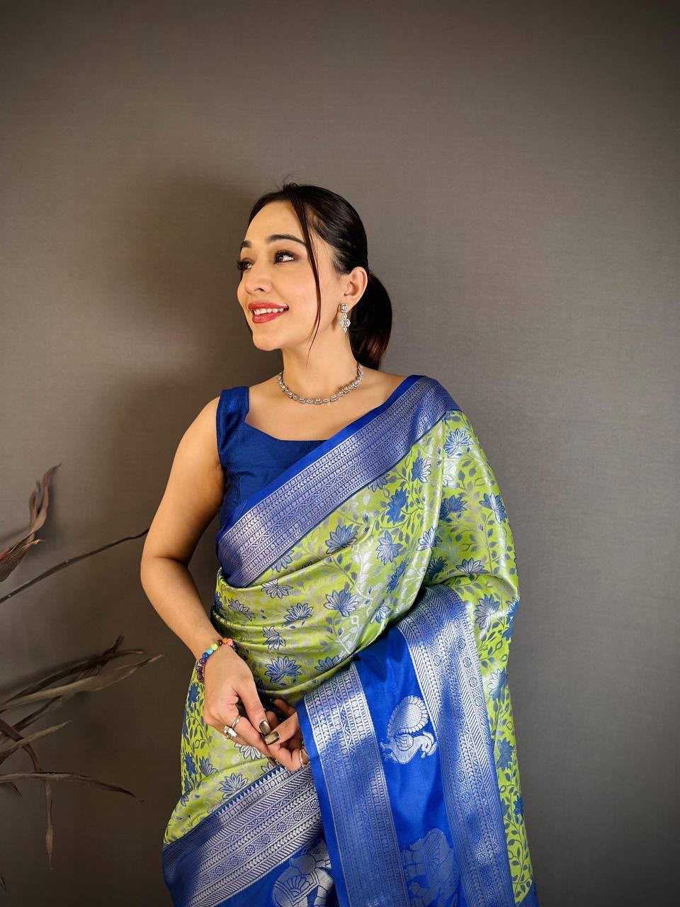 Kanjivaram Silk Designer Saree in Lavender