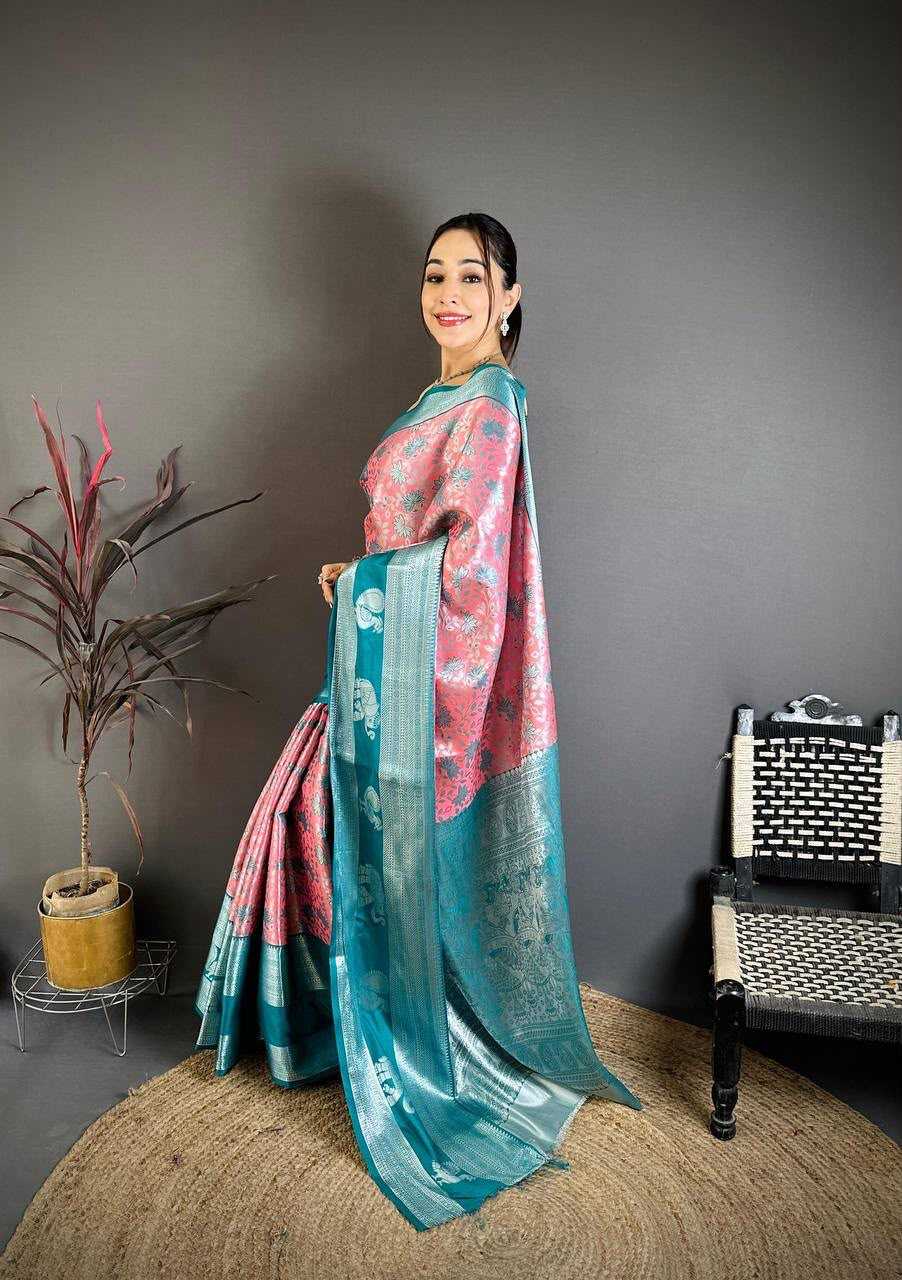 Kanjivaram Silk Designer Saree in Lavender
