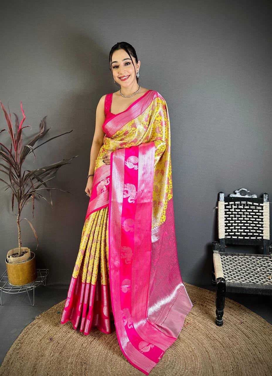 Kanjivaram Silk Designer Saree in Lavender