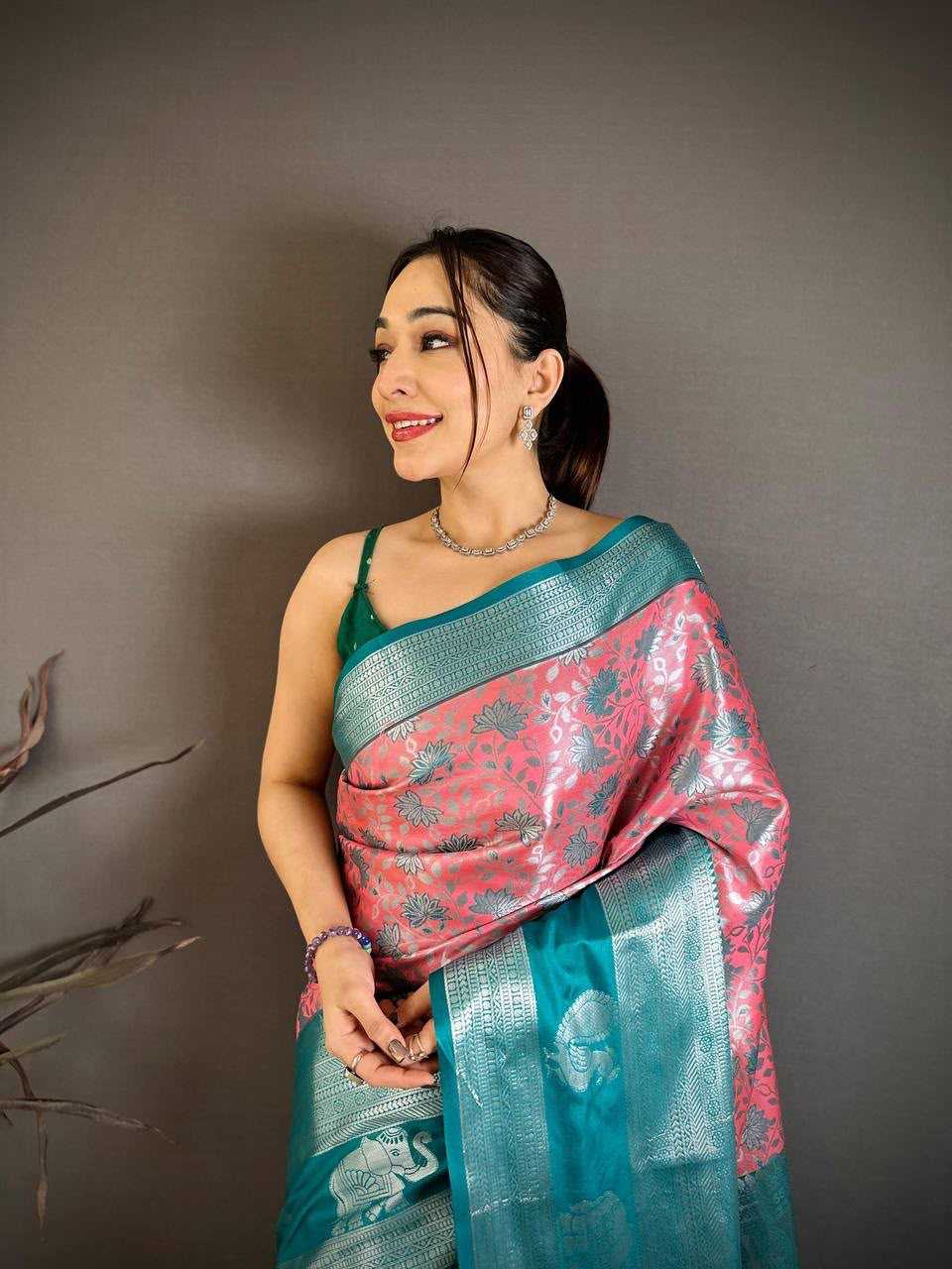 Kanjivaram Silk Designer Saree in Lavender