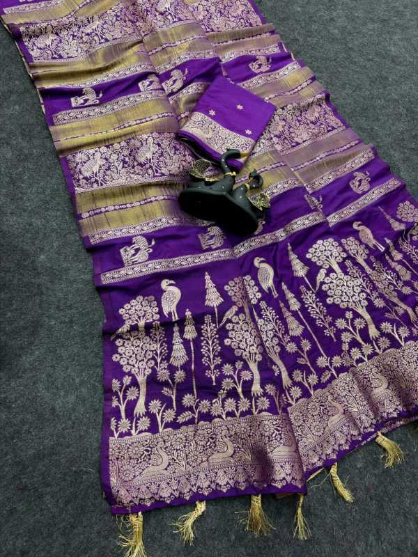 Across Paithani Silk Kalamkari Saree
